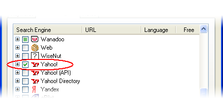 Yahoo! API search disabled