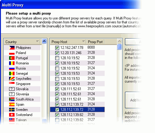 Multi Proxy settings